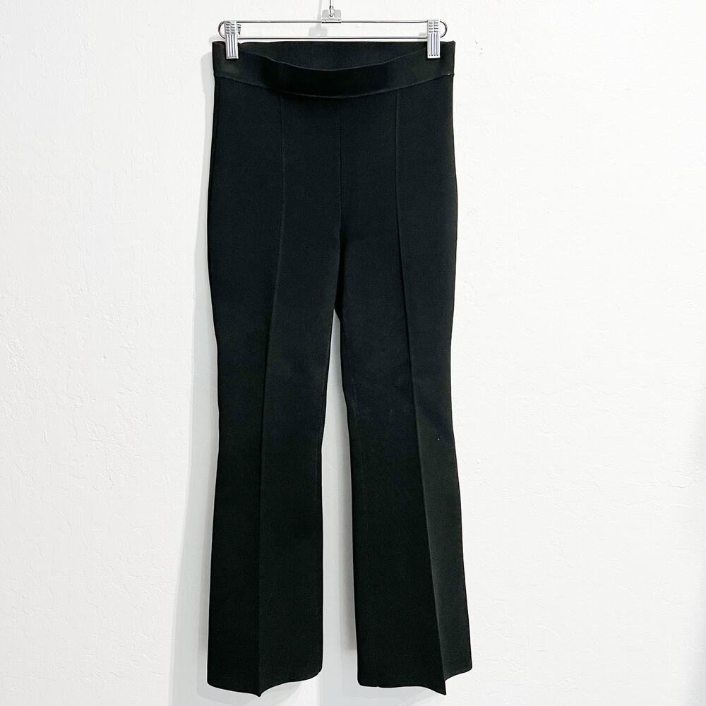 ALC Pants Womens XS Brooklyn Sweater Knit Rayon Pull On Cropped Bootcut Black - Picture 4 of 8